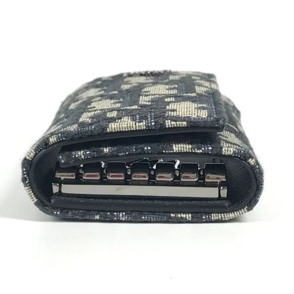Dior Key Case Logo Oblique 6-carat Canvas Navy